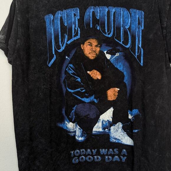 Ice Cube Officially Licensed Black Tie Dye Graphic HipHop Band Tee Size M - Picture 4 of 5